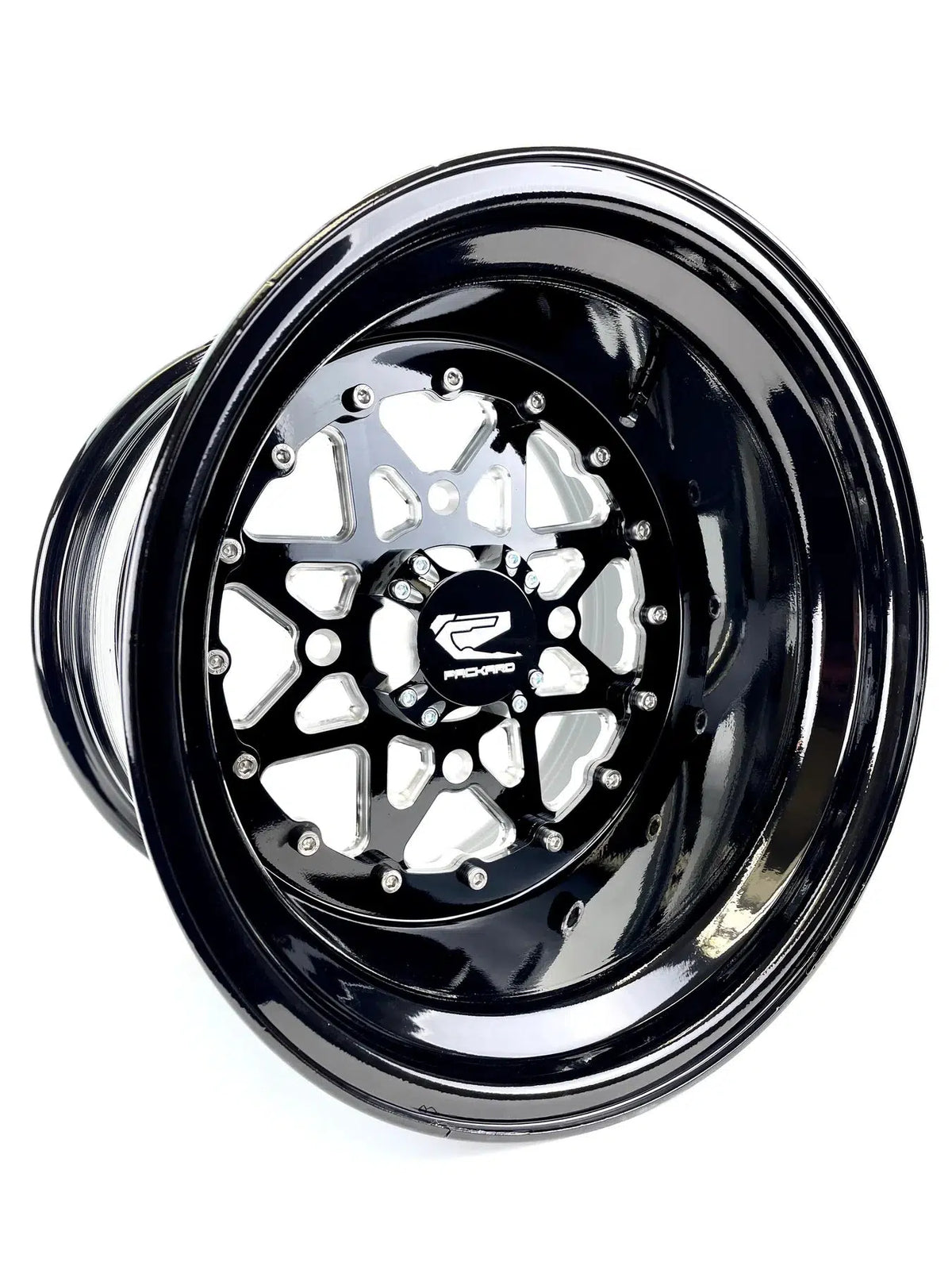 V2 SUPER STAR - GLOSS BLACK BY ULTRA-LIGHT-Wheels-Packard Performance-15x7 | 4x136-Black Market UTV