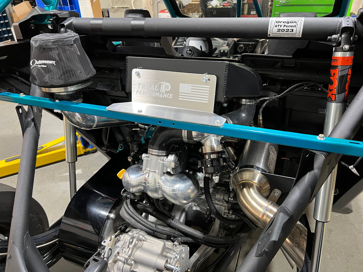 Treal Performance | 2017-2025 Can-Am X3 Bed Delete Intercooler Mount Brackets-Intercoolers-Treal Performance B2B-Raw aluminum-Black Market UTV