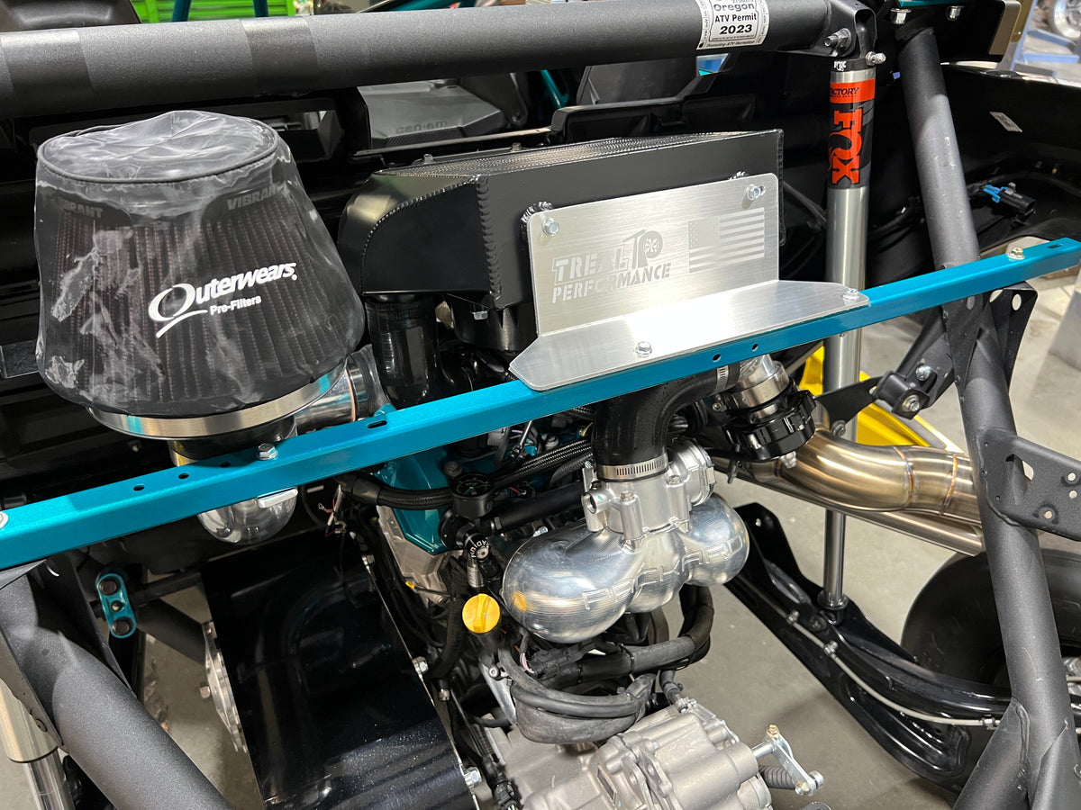 Treal Performance | 2017-2025 Can-Am X3 Bed Delete Intercooler Mount Brackets-Intercoolers-Treal Performance B2B-Raw aluminum-Black Market UTV