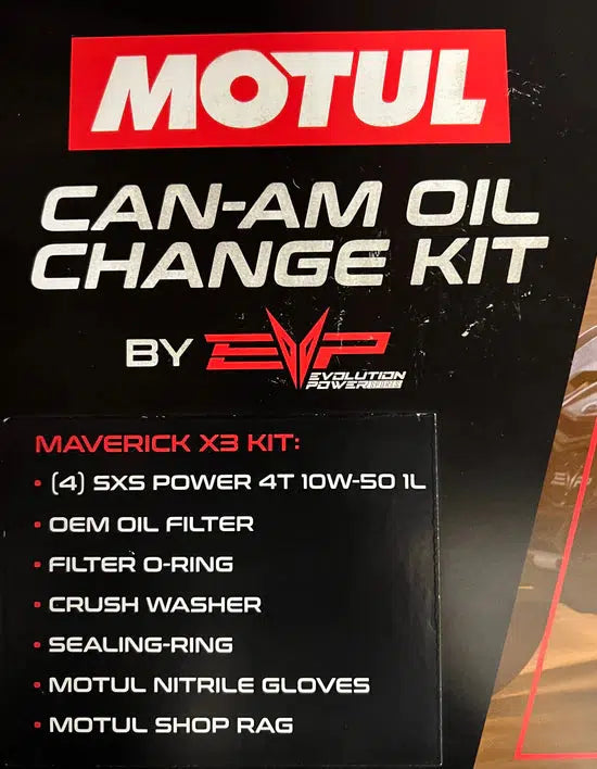 Can-Am X3 Dune and Trail 10W50 Oil Change Kit-change oil-EVP-Black Market UTV