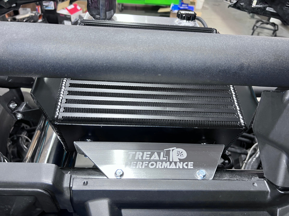 Treal Performance | 2017-2025 Can-Am X3 Bed Delete Intercooler Mount Brackets-Intercoolers-Treal Performance B2B-Raw aluminum-Black Market UTV