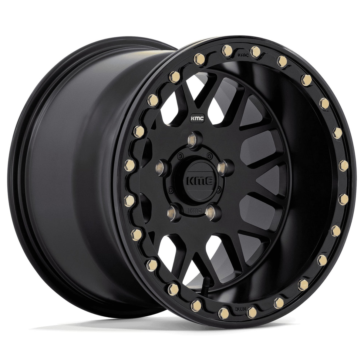 KMC WHEELS GRENADE BEADLOCK-Wheels-KMC-SATIN BLACK-14&quot; diameter - 14X10 00mm offset - 4X137 bolt pattern-Black Market UTV