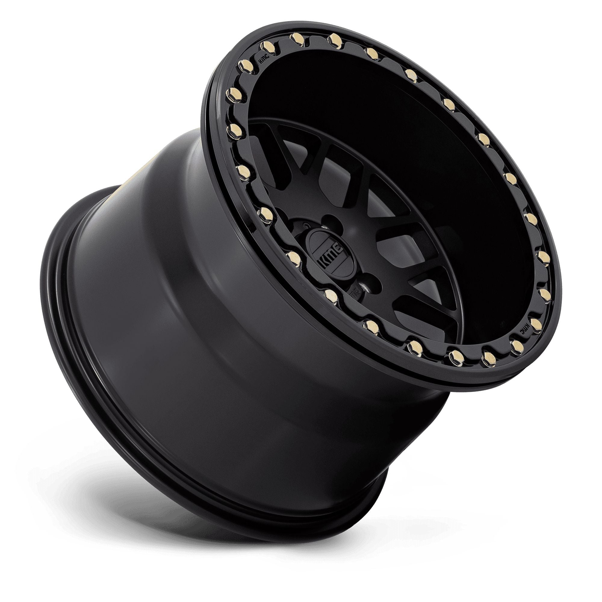 KMC WHEELS GRENADE BEADLOCK-Wheels-KMC-SATIN BLACK-14" diameter - 14X10 00mm offset - 4X137 bolt pattern-Black Market UTV