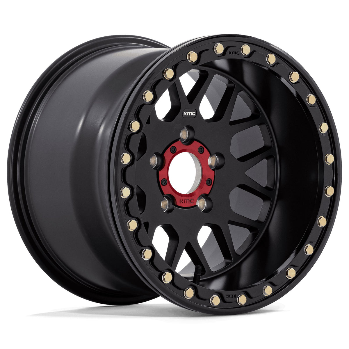 KMC WHEELS GRENADE BEADLOCK-Wheels-KMC-SATIN BLACK-14&quot; diameter - 14X10 00mm offset - 4X137 bolt pattern-Black Market UTV