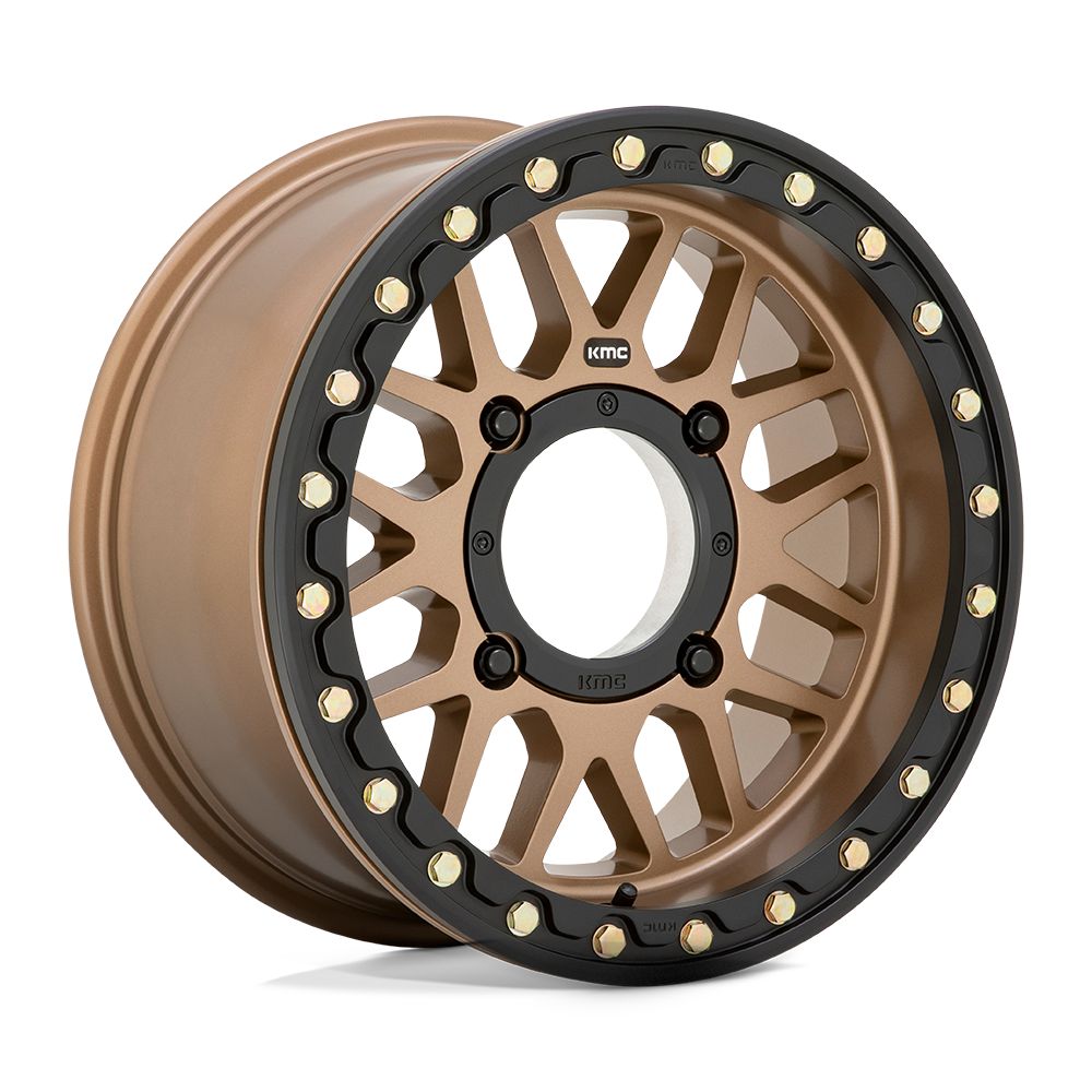 KMC WHEELS GRENADE BEADLOCK-Wheels-KMC-SATIN BRONZE-15&quot; diameter - 15X6 38mm offset - 4X137 bolt pattern-Black Market UTV