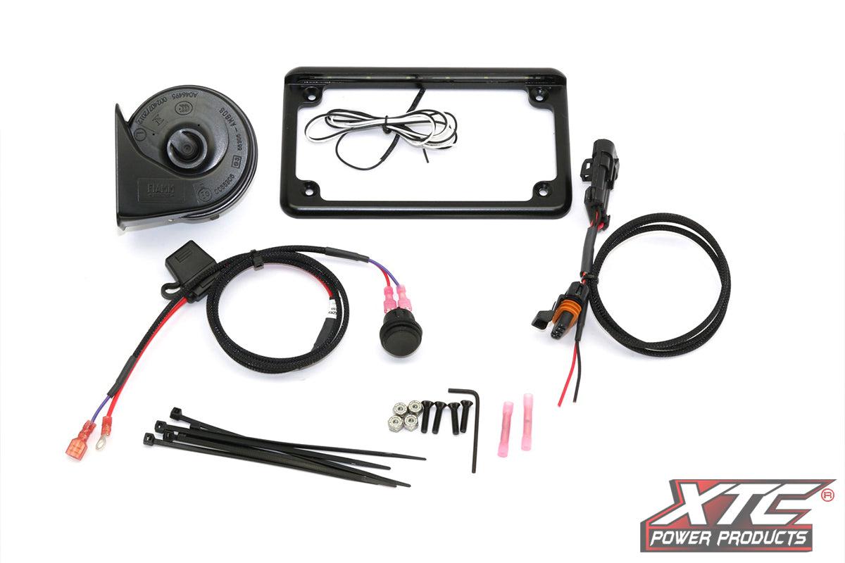 POLARIS RZR PLUG & PLAY POWER ADAPTER & HORN KIT WITH LED LICENSE FRAME