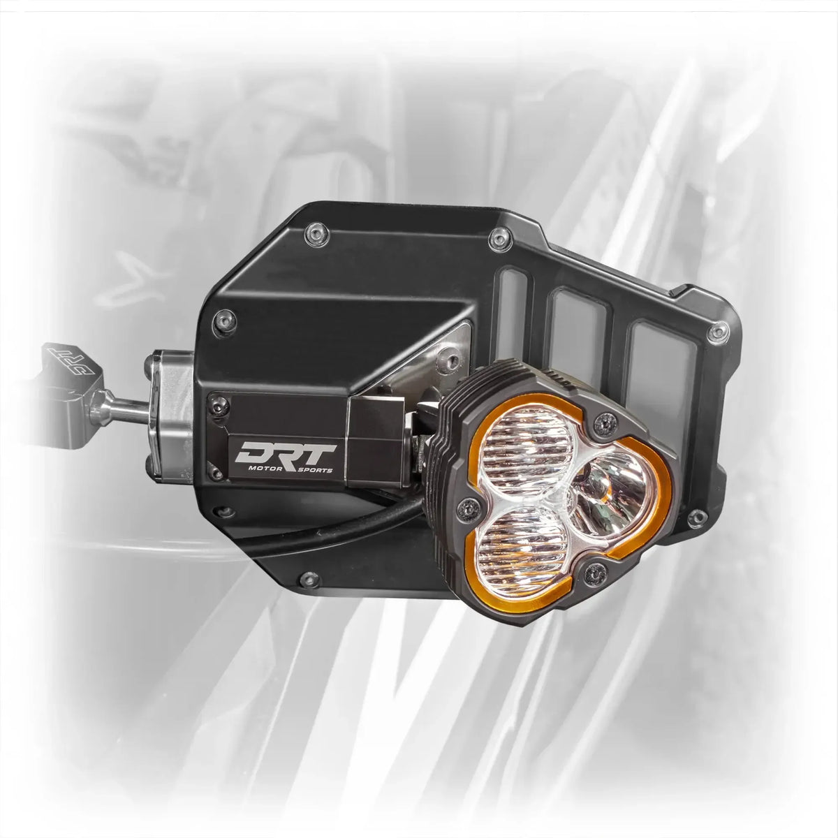 DRT Billet Aluminum Tactical Convex Side Lighted Mirror Set Kit-Side Mirrors-DRT Motor Sports-Kit with 2.0" Clamps (+ $30.00 USD)-No Lights-Black Market UTV