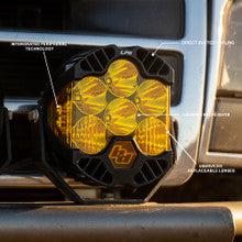 LP6 Pro LED Auxiliary Light Pod - Universal-Lighting Pods-Baja Designs-Spot-Clear-Amber-Black Market UTV