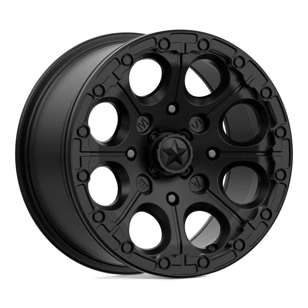 MSA CANNON BEADLOCK WHEEL-Wheels-MSA-SATIN BLACK-14" diameter - 14X7 10mm offset - 4X137 bolt pattern-Black Market UTV