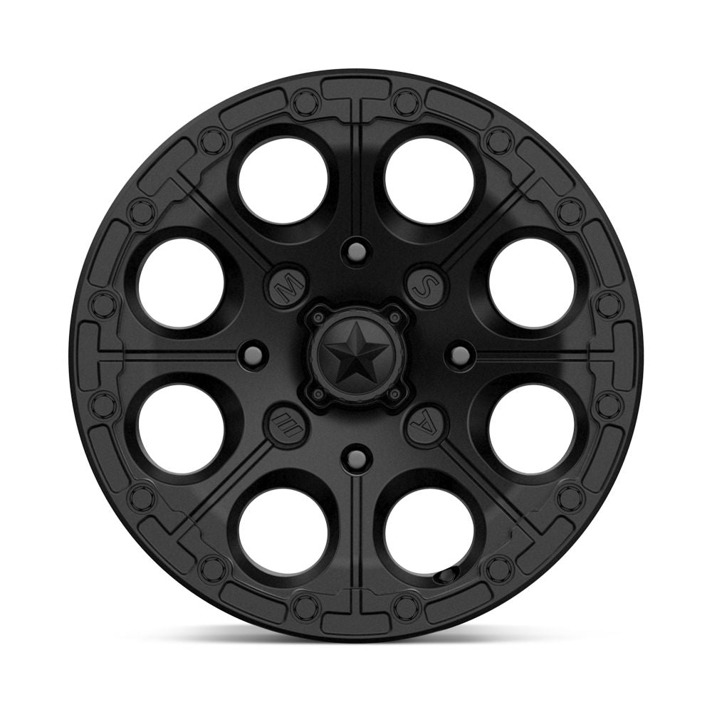 MSA CANNON BEADLOCK WHEEL-Wheels-MSA-SATIN BLACK-14&quot; diameter - 14X7 10mm offset - 4X137 bolt pattern-Black Market UTV