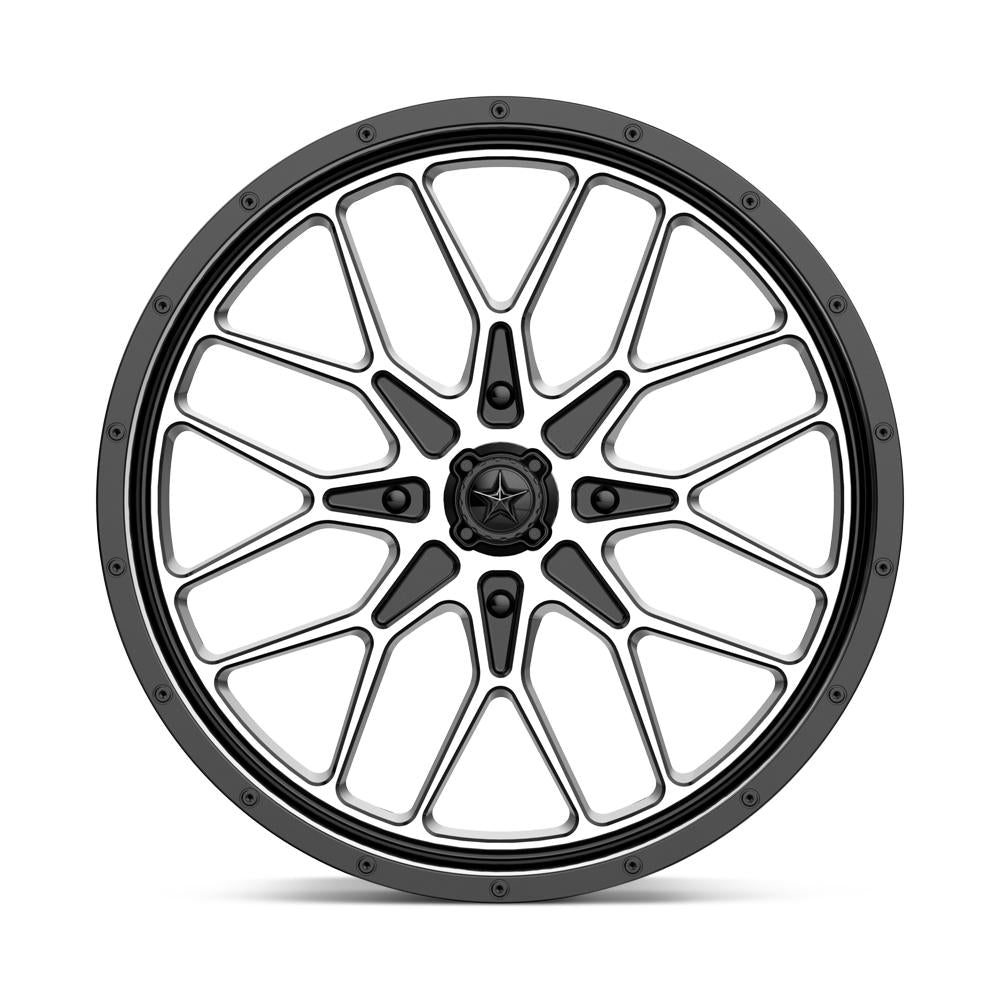 MSA PORTAL WHEEL-Wheels-MSA-GLOSS BLACK MILLED-14&quot; diameter - 14X7 10mm offset - 4X110 bolt pattern-Black Market UTV