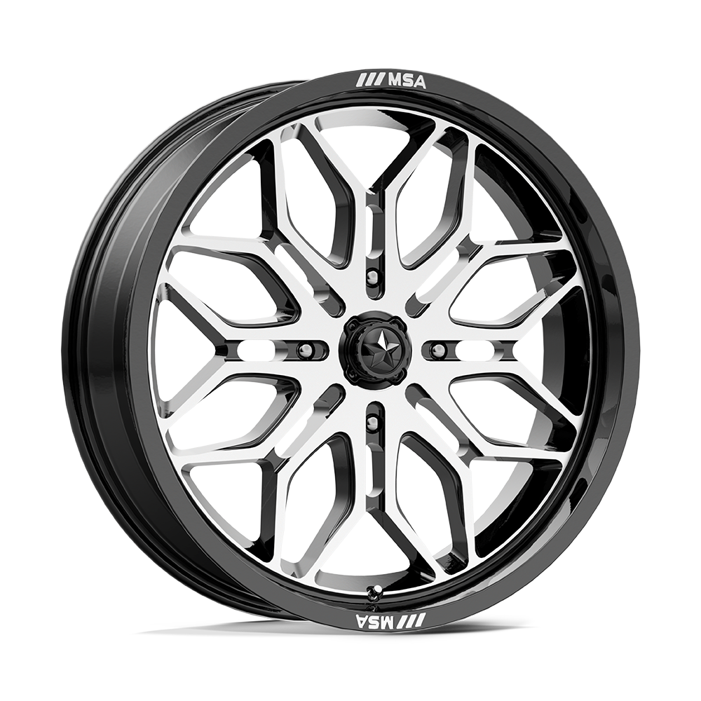 MSA SNIPER WHEEL-Wheels-MSA-GLOSS BLACK MILLED-18" diameter - 18X7 10mm offset - 4X110 bolt pattern-Black Market UTV