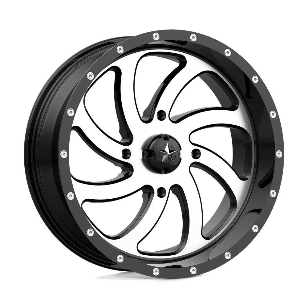 MSA SWITCH WHEEL-Wheels-MSA-MACHINED GLOSS BLACK-18&quot; diameter - 18X7 00mm offset - 4X137 bolt pattern-Black Market UTV