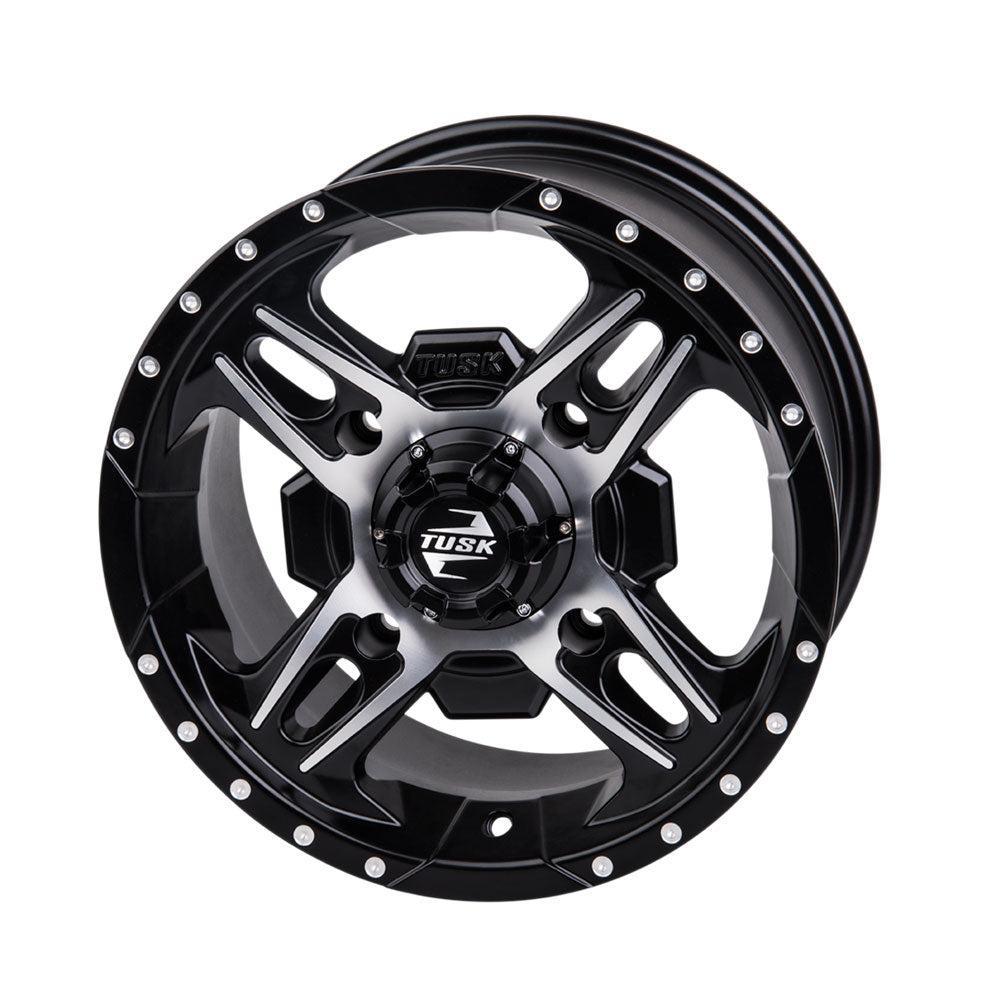 Tusk Beartooth Wheel-Wheels-TUSK-Front-Machined/Black-14x7 4.0 + 3.0-Black Market UTV
