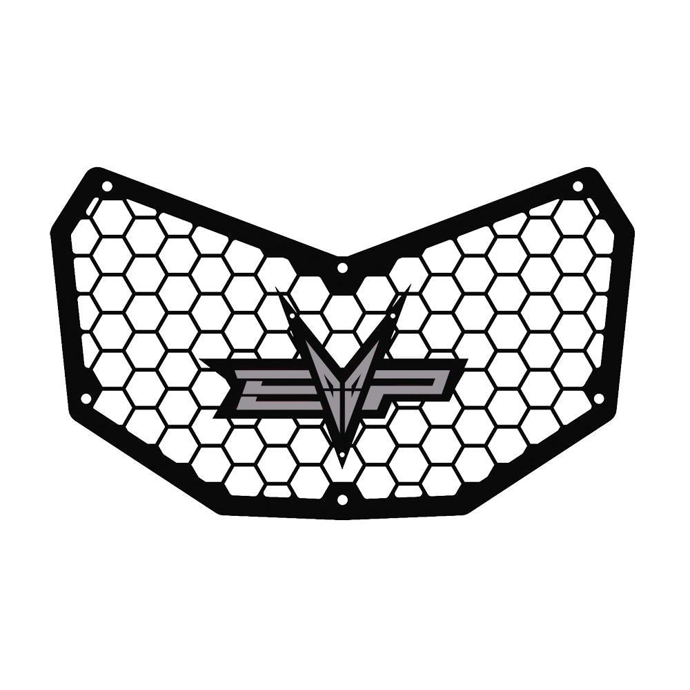 EVP Logo/Emblem for EVP Can-Am Maverick X3 &amp; Polaris RZR Grilles-Grille-EVP-Raw - Brushed Aluminum-Black Market UTV