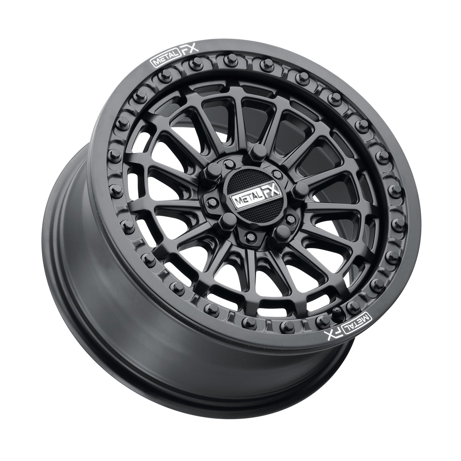 DELTA R BEADLOCK | SATIN BLACK-Wheels-Metal FX Offroad-15x7 | +38mm/5+2 | 5x4.5 | 78320 (Polaris 5-Lug / Segway Super Villain)-Black Market UTV