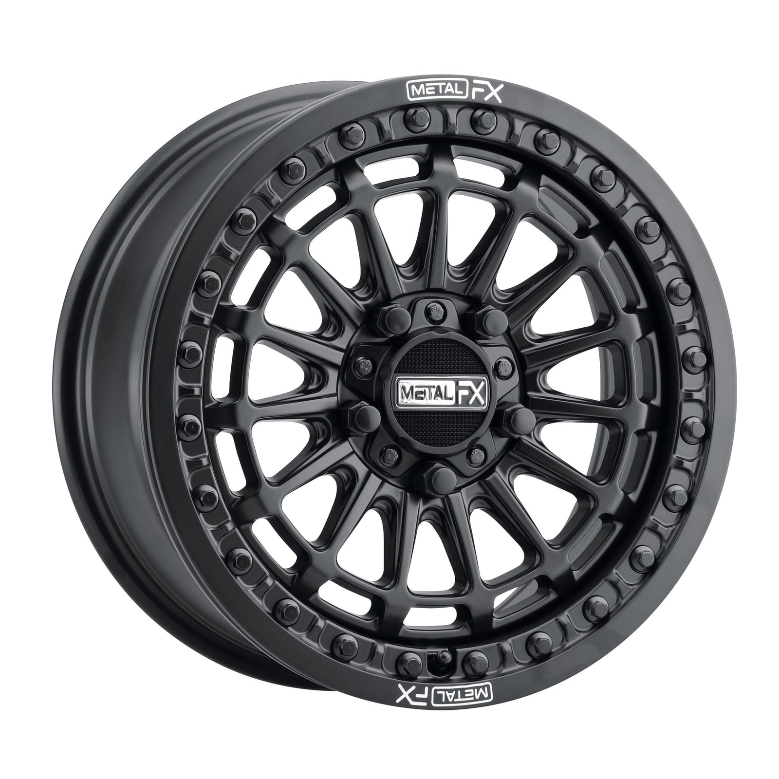 DELTA R BEADLOCK | SATIN BLACK-Wheels-Metal FX Offroad-15x7 | +38mm/5+2 | 5x4.5 | 78320 (Polaris 5-Lug / Segway Super Villain)-Black Market UTV