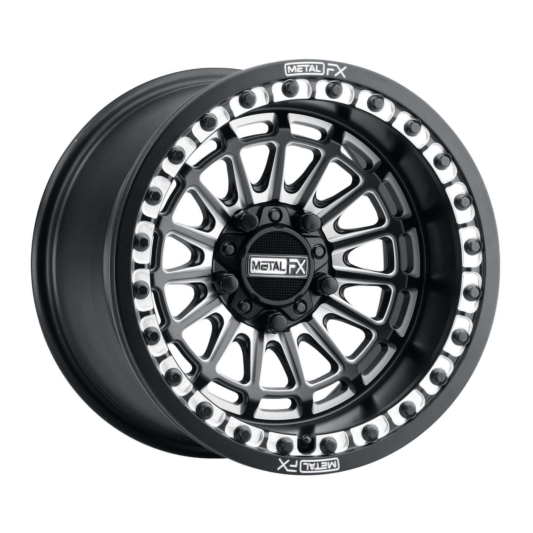 DELTA R BEADLOCK | SATIN BLACK CONTRAST CUT-Wheels-Metal FX Offroad-15x7 | 38mm/5+2 | 5x114.3 | 78322 (Polaris 5-Lug Only)-Black Market UTV