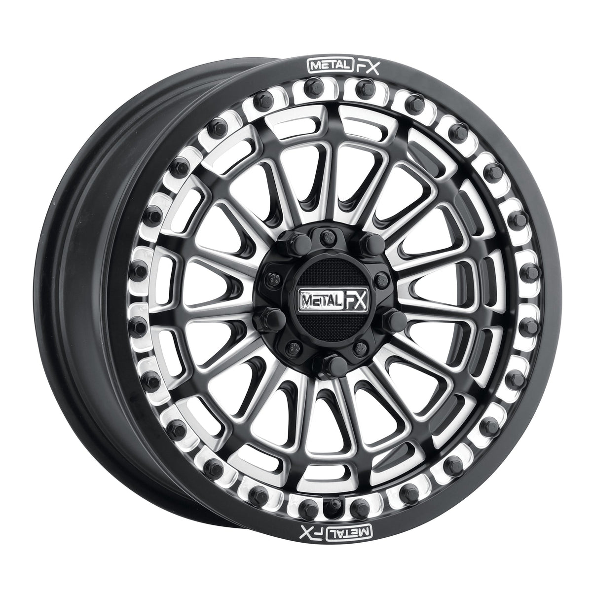 DELTA R BEADLOCK | SATIN BLACK CONTRAST CUT-Wheels-Metal FX Offroad-15x7 | 38mm/5+2 | 5x114.3 | 78322 (Polaris 5-Lug Only)-Black Market UTV