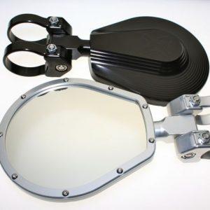 6″ FLAT GLASS FOLDING SIDE MIRROR-Side Mirrors-Axia Alloys-Silver-1.5"-Black Market UTV