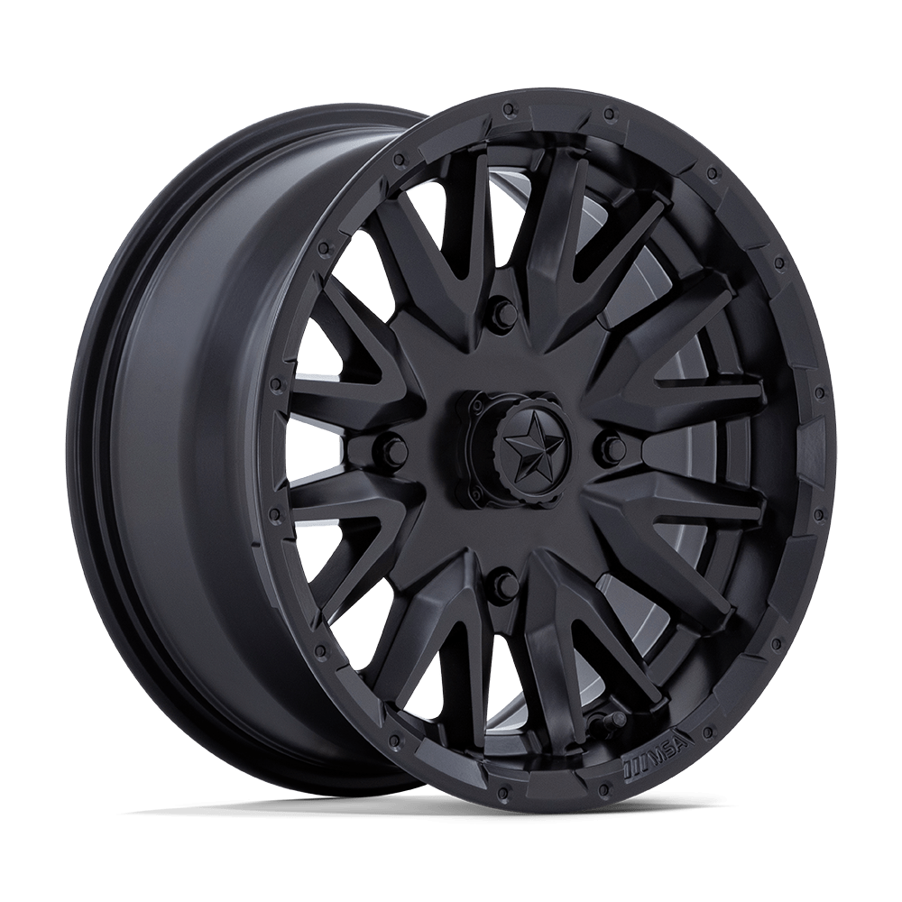 MSA CREED WHEEL-Wheels-MSA-MATTE BLACK-14&quot; diameter - 14X7 -47mm offset - 4X110 bolt pattern-Black Market UTV