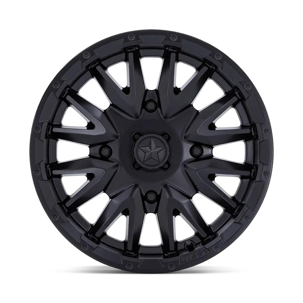 MSA CREED WHEEL-Wheels-MSA-MATTE BLACK-14&quot; diameter - 14X7 -47mm offset - 4X110 bolt pattern-Black Market UTV