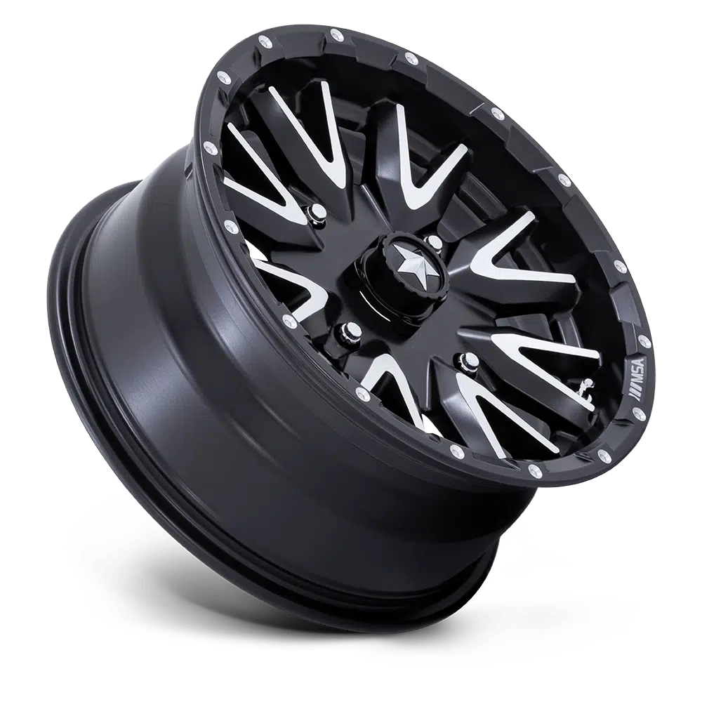 MSA CREED WHEEL-Wheels-MSA-MATTE BLACK-14&quot; diameter - 14X7 -47mm offset - 4X110 bolt pattern-Black Market UTV