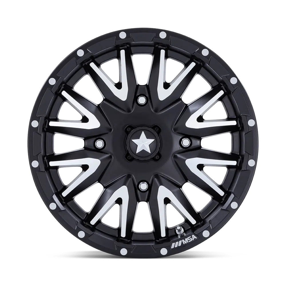 MSA CREED WHEEL-Wheels-MSA-MATTE BLACK-14&quot; diameter - 14X7 -47mm offset - 4X110 bolt pattern-Black Market UTV