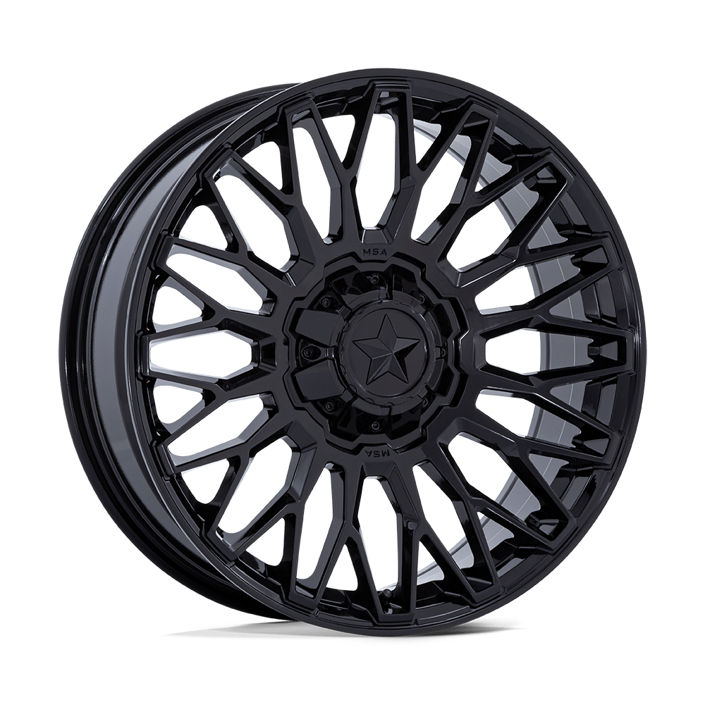 MSA CLUBBER WHEEL-Wheels-MSA-GLOSS BLACK-14&quot; diameter - 14X7 10mm offset - 4X137/4X156 bolt pattern-Black Market UTV