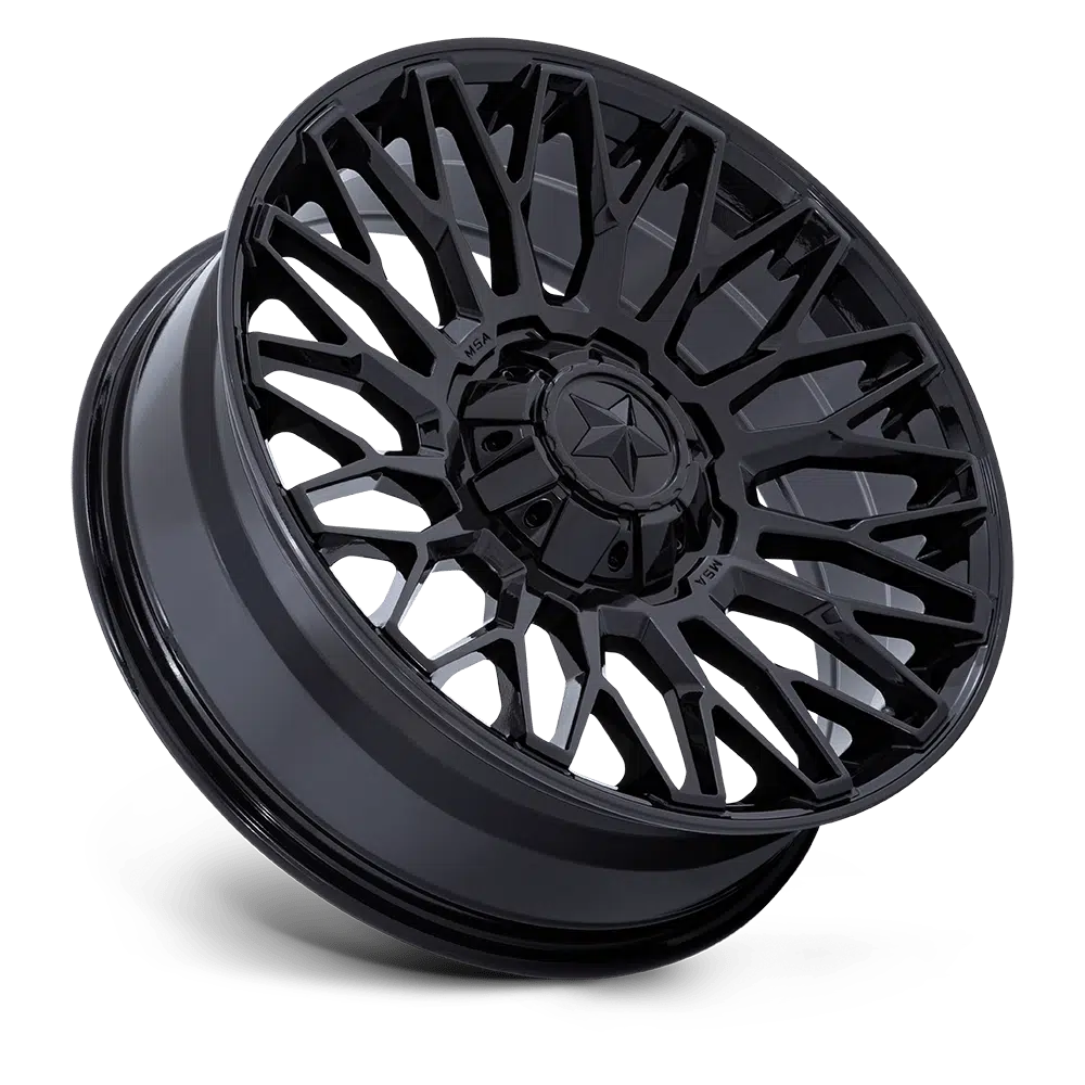 MSA CLUBBER WHEEL-Wheels-MSA-GLOSS BLACK-14&quot; diameter - 14X7 10mm offset - 4X137/4X156 bolt pattern-Black Market UTV