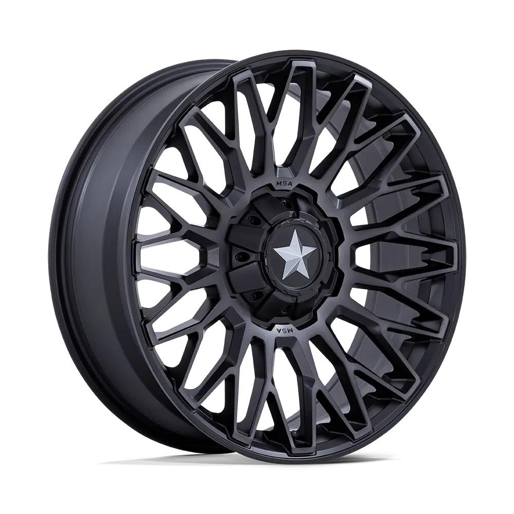 MSA CLUBBER WHEEL-Wheels-MSA-MATTE BLACK DDT-14&quot; diameter - 14X7 10mm offset - 4X137/4X156 bolt pattern-Black Market UTV