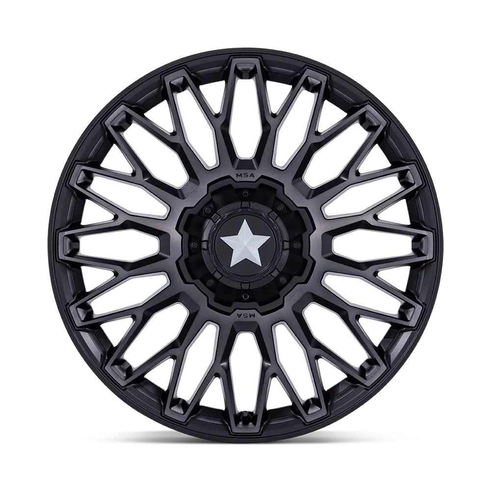 MSA CLUBBER WHEEL-Wheels-MSA-GLOSS BLACK-14&quot; diameter - 14X7 10mm offset - 4X137/4X156 bolt pattern-Black Market UTV