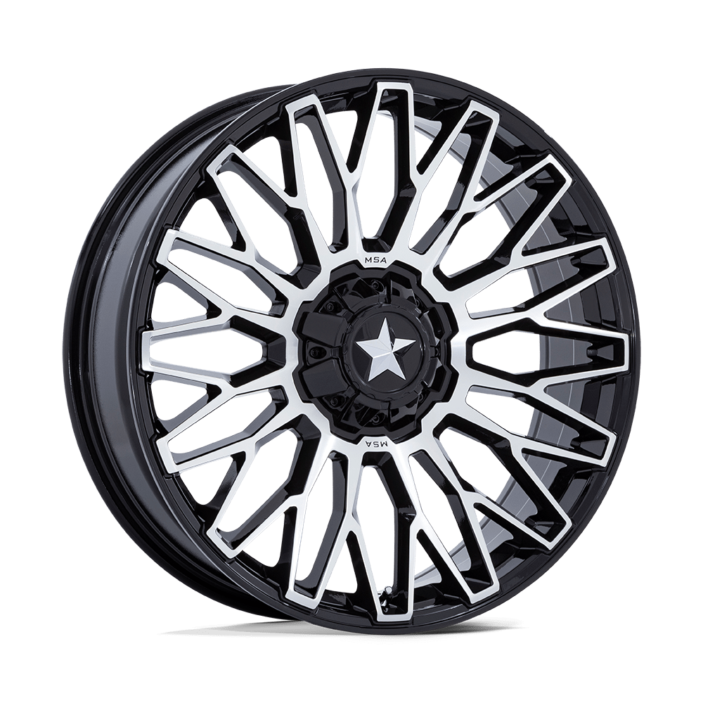 MSA CLUBBER WHEEL-Wheels-MSA-GLOSS BLACK-14&quot; diameter - 14X7 10mm offset - 4X137/4X156 bolt pattern-Black Market UTV