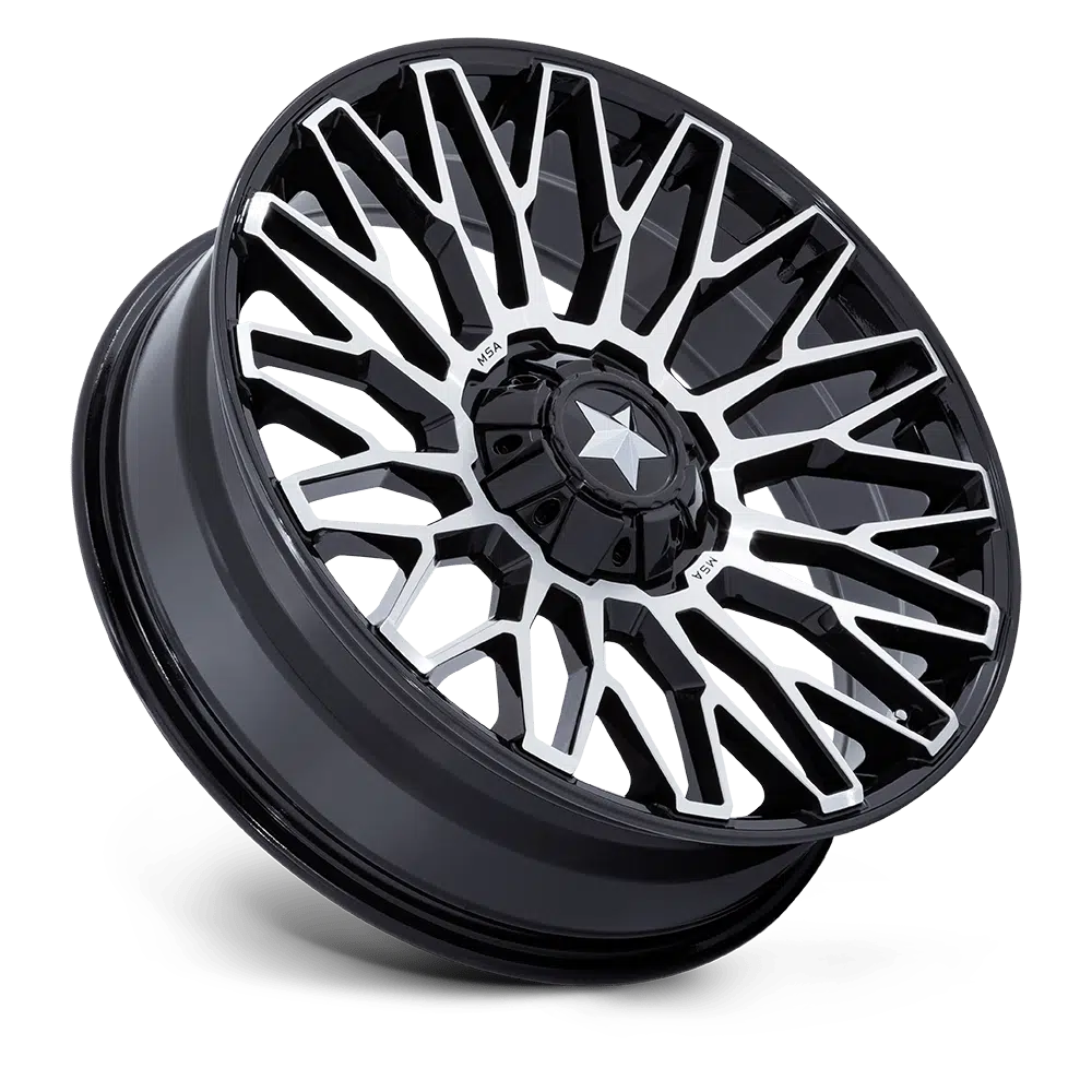 MSA CLUBBER WHEEL-Wheels-MSA-GLOSS BLACK-14&quot; diameter - 14X7 10mm offset - 4X137/4X156 bolt pattern-Black Market UTV