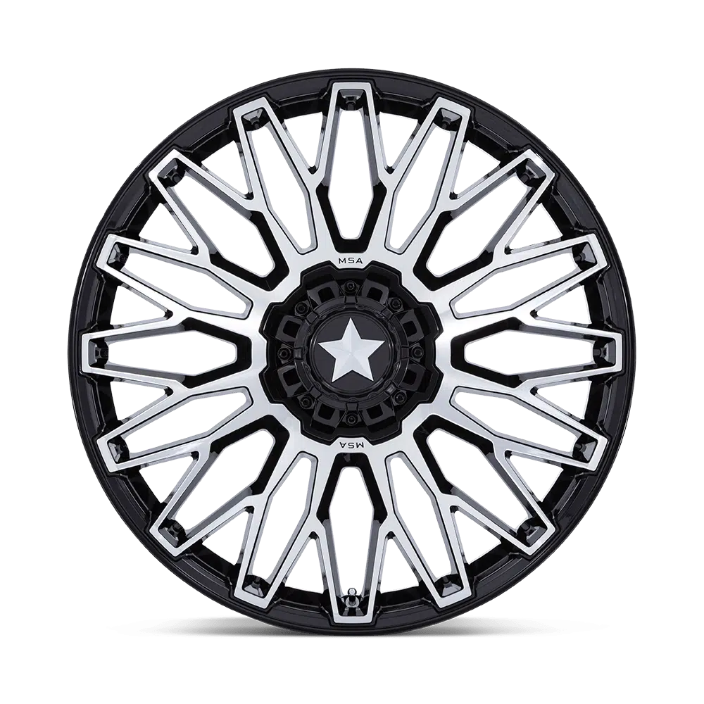 MSA CLUBBER WHEEL-Wheels-MSA-GLOSS BLACK-14&quot; diameter - 14X7 10mm offset - 4X137/4X156 bolt pattern-Black Market UTV