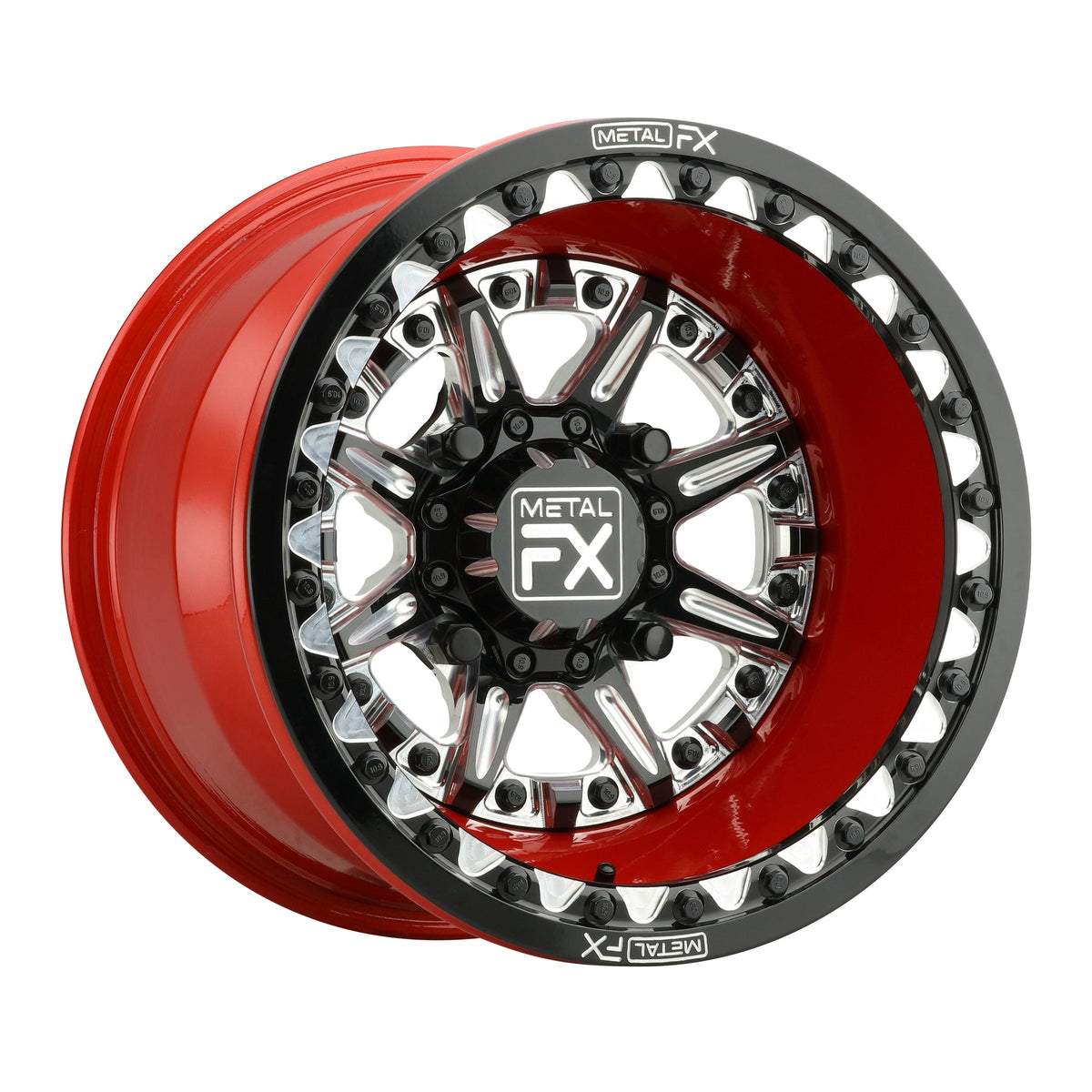 Ballistic Forged Beadlock Wheel Set (Custom)-Wheels-Metal FX Offroad-15x8 | -13 / 3.5+4.5 | 4x136/4x137-CUSTOM-Black Market UTV