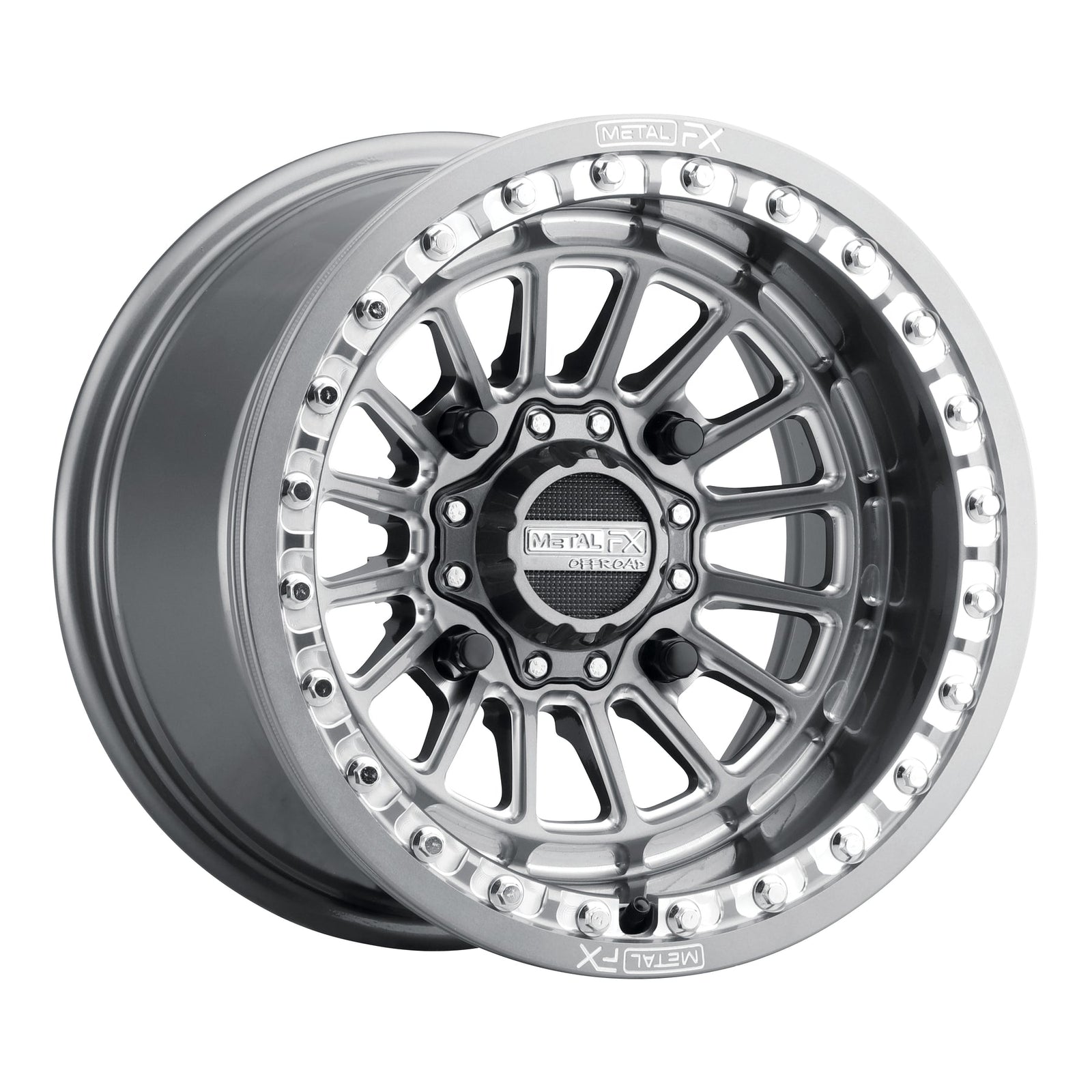 DELTA BEADLOCK WHEEL (GUNMETAL CONTRAST CUT)-Wheels-Metal FX Offroad-15x7 | +25mm/4.5+2.5 | 4x136/4x137 | 78303 (Can-Am / Honda)-Black Market UTV