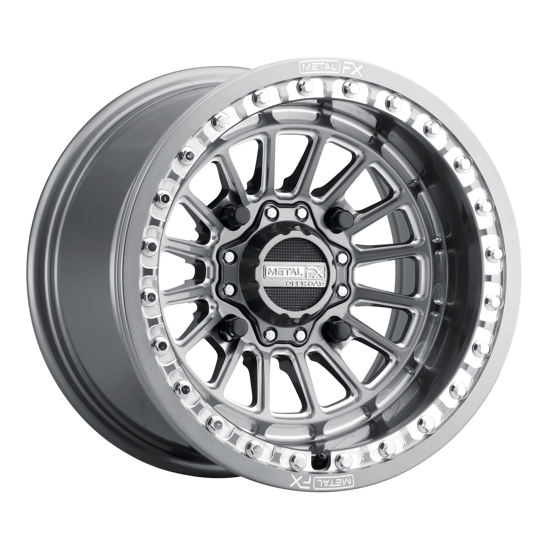 DELTA BEADLOCK WHEEL (GUNMETAL CONTRAST CUT)-Wheels-Metal FX Offroad-15x7 | +25mm/4.5+2.5 | 4x136/4x137 | 78303 (Can-Am / Honda)-Black Market UTV