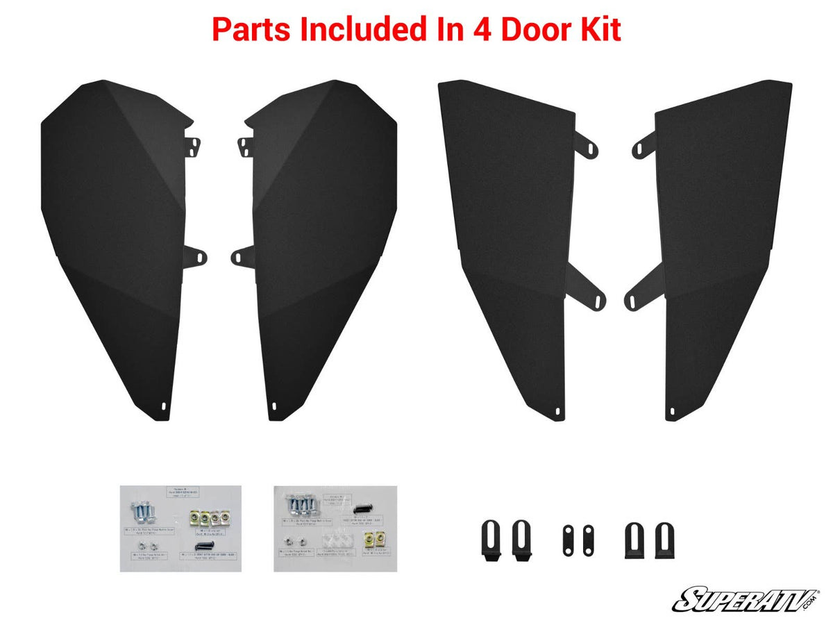 POLARIS RZR XP TURBO S LOWER DOORS-Doors-Super ATV-2 Door-Add Plastic Side Panels-Black Market UTV