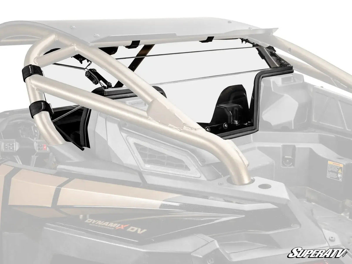 POLARIS RZR PRO R REAR WINDSHIELD-Windshield-Super ATV-2025+-2 Seat with Rockford Fosgate Audio-Standard Polycarbonate - Light Tint-Black Market UTV