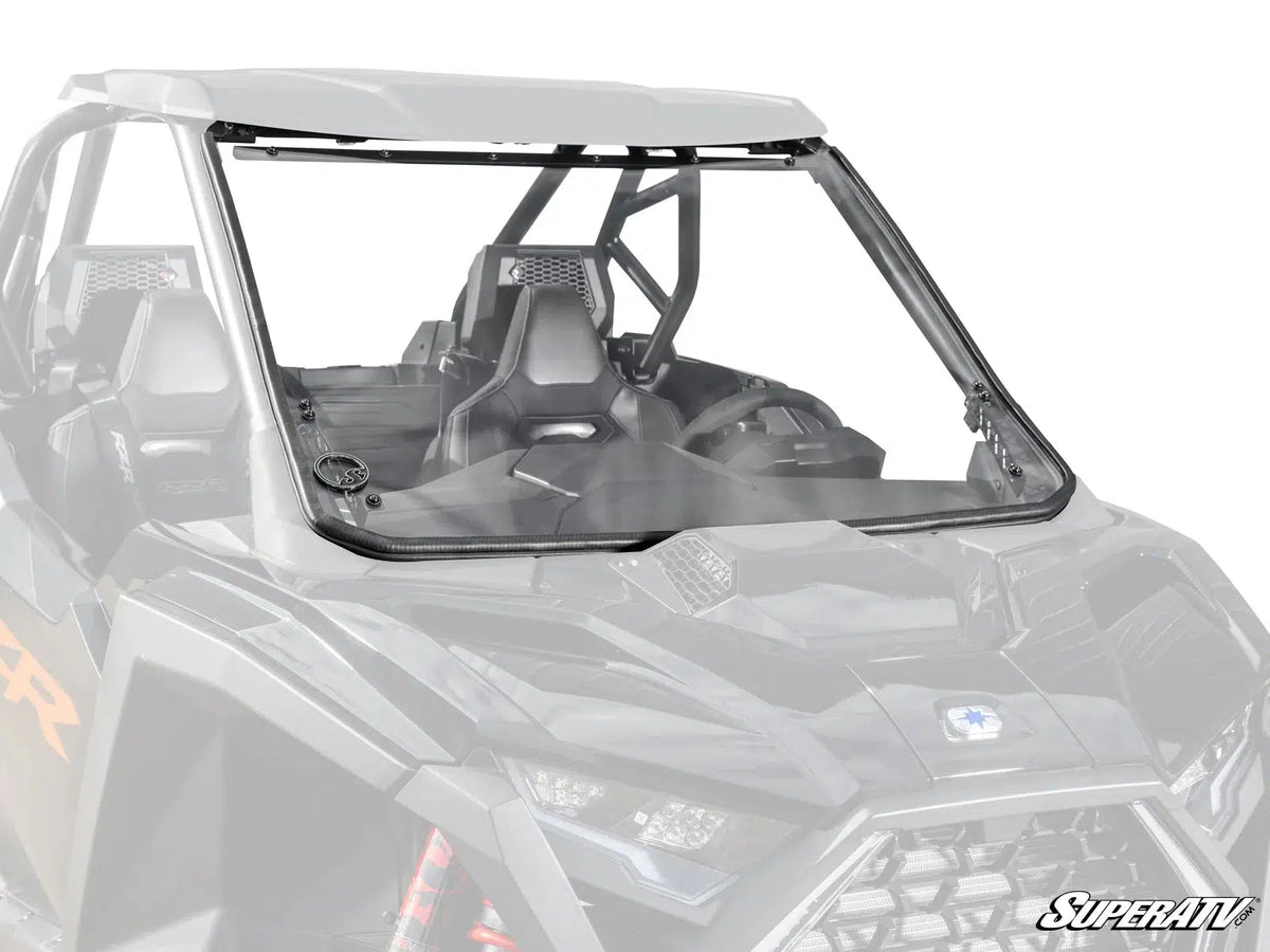 POLARIS RZR PRO R SCRATCH-RESISTANT FULL WINDSHIELD-Windshield-Super ATV-2025+-Scratch Resistant Polycarbonate - Clear-Black Market UTV