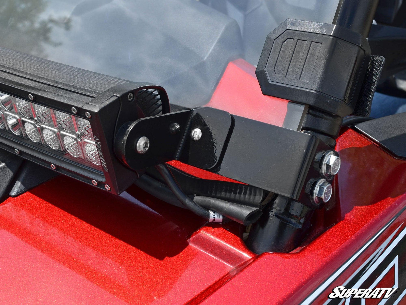 POLARIS RZR 30" LIGHT BAR MOUNTING BRACKET - FLUSH TO HOOD