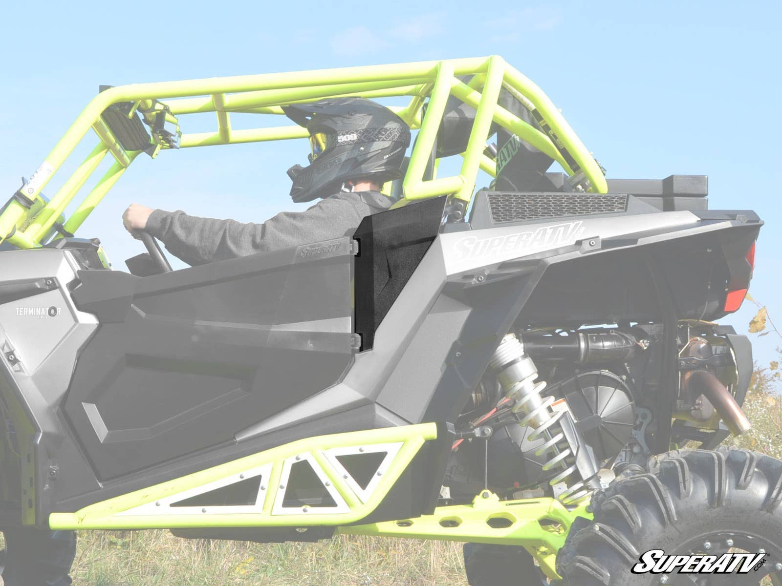 POLARIS RZR XP TURBO PLASTIC DOORS-Doors-Super ATV-Add Plastic Side Panels-Black Market UTV
