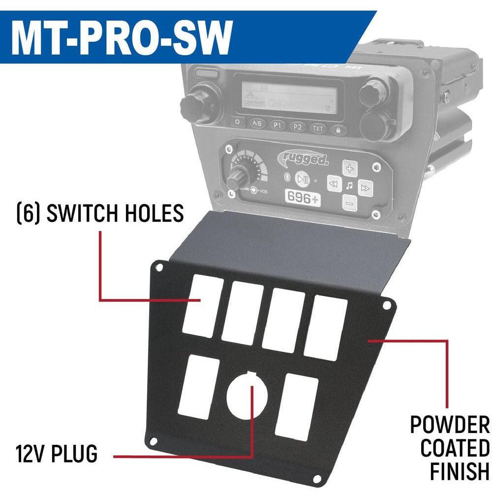 POLARIS RZR PRO / TURBO R LOWER ACCESSORY PANEL-Mounts-Rugged Radio-Rocker Switch-Black Market UTV