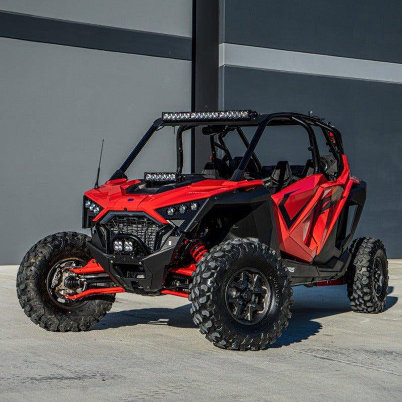 Polaris OnX6+ 10 Inch Hood Mount Light Bar Kit - Polaris 2020-24 RZR Pro XP; 2022-2024 RZR Turbo R-Light Bar Mount-Baja Designs-Black Market UTV
