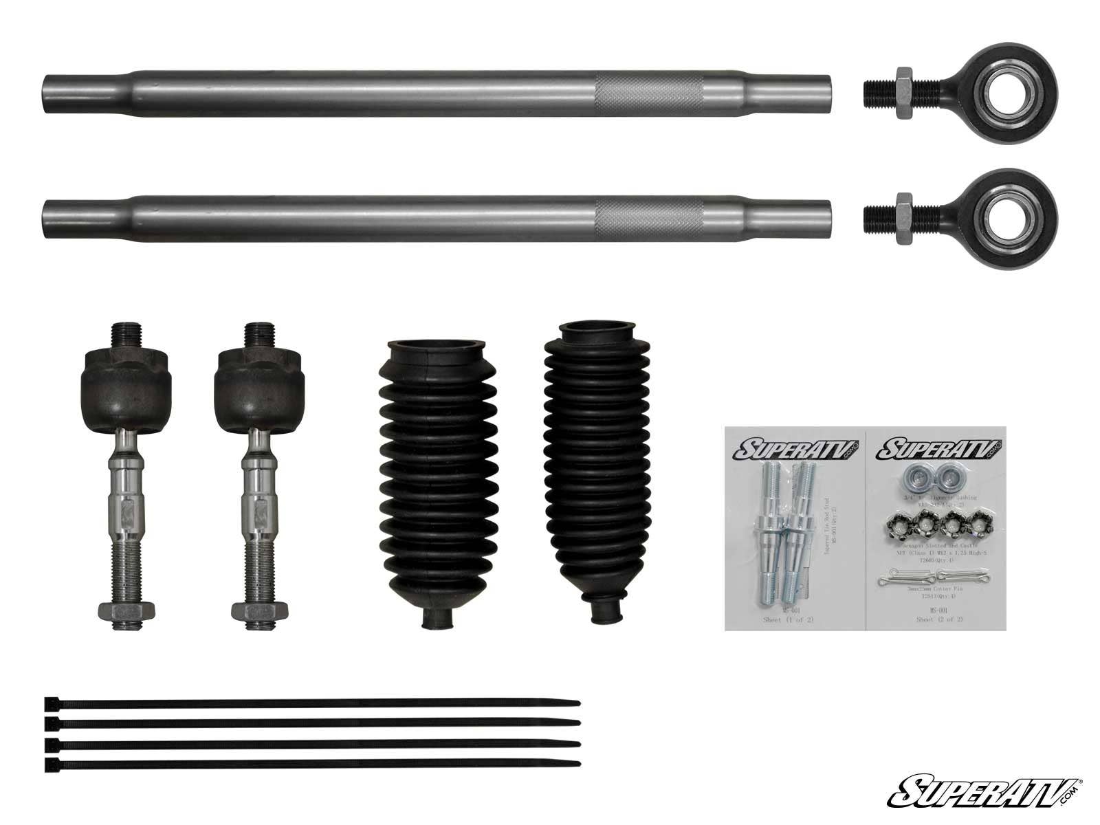 POLARIS RZR XP TURBO HEAVY-DUTY TIE ROD KIT-Tie Rods-Super ATV-2016-Black Market UTV