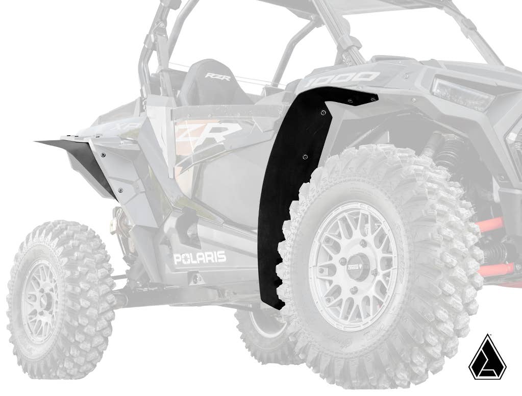 LOW PROFILE FENDER FLARES FOR POLARIS RZR XP TURBO S-Fender Flares-Super ATV-Black Market UTV
