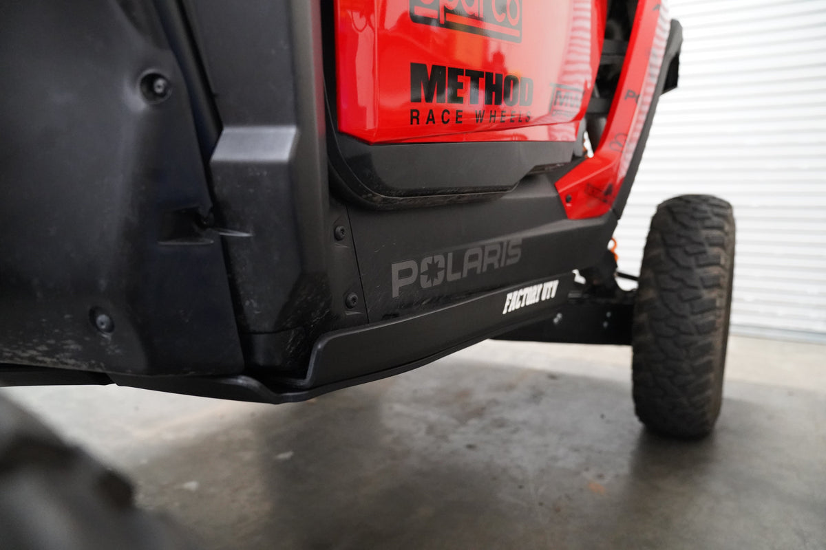 Polaris RZR XP 1000 (2024+) UHMW Rock Sliders-Rock Sliders-Factory UTV-3/8"-Install with Factory UTV Skid Plate-Black Market UTV