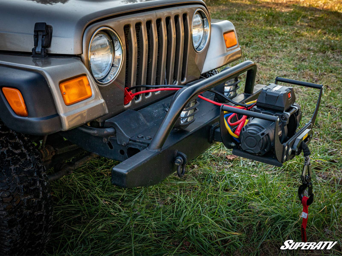 12,000 LB. WINCH WITH WIRELESS REMOTE &amp; SYNTHETIC ROPE-Mount-Super ATV-Yes add 2&quot; receiver winch mount plate-Black Market UTV