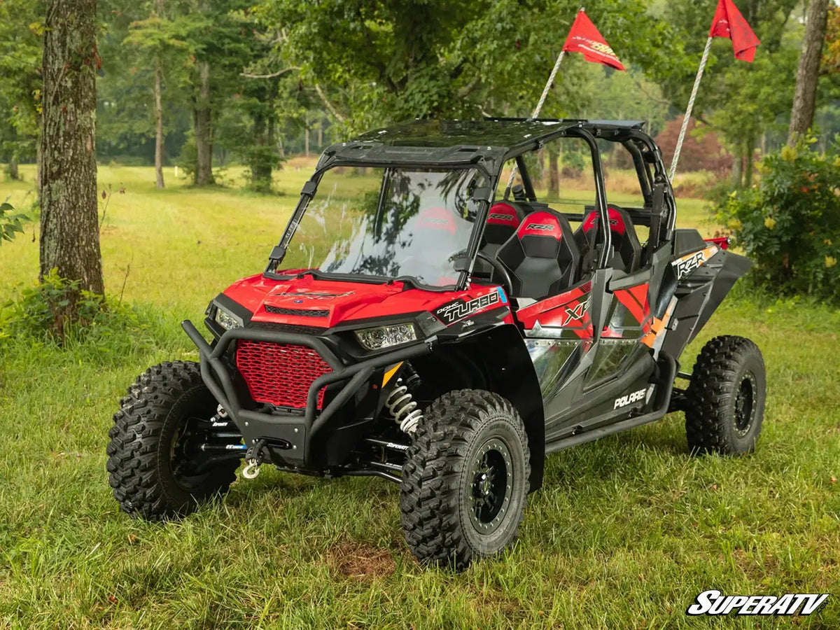 Polaris RZR S 1000 Full Windshield-Windshield-Super ATV-Scratch Resistant Polycarbonate - Light Tint-Black Market UTV